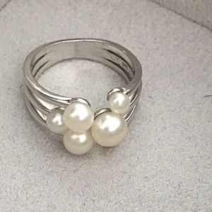 925 silver pearl ring